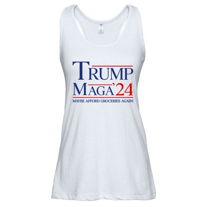 Maga Maybe Afford Groceries Again Ladies Essential Flowy Tank