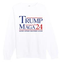 Maga Maybe Afford Groceries Again Premium Crewneck Sweatshirt