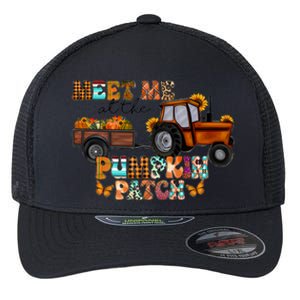 Meet Me At The Pumpkin Patch Truck Autumn Fall Thanksgiving Meaningful Gift Flexfit Unipanel Trucker Cap