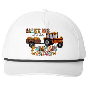 Meet Me At The Pumpkin Patch Truck Autumn Fall Thanksgiving Meaningful Gift Snapback Five-Panel Rope Hat