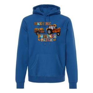 Meet Me At The Pumpkin Patch Truck Autumn Fall Thanksgiving Meaningful Gift Premium Hoodie