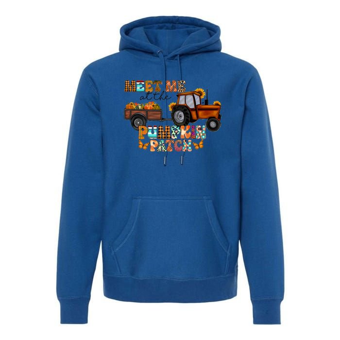 Meet Me At The Pumpkin Patch Truck Autumn Fall Thanksgiving Meaningful Gift Premium Hoodie