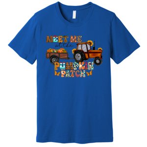 Meet Me At The Pumpkin Patch Truck Autumn Fall Thanksgiving Meaningful Gift Premium T-Shirt