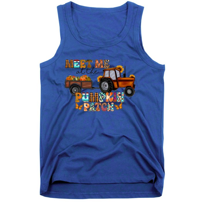 Meet Me At The Pumpkin Patch Truck Autumn Fall Thanksgiving Meaningful Gift Tank Top