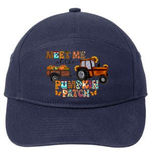 Meet Me At The Pumpkin Patch Truck Autumn Fall Thanksgiving Meaningful Gift 7-Panel Snapback Hat