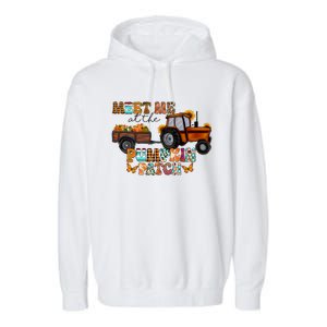 Meet Me At The Pumpkin Patch Truck Autumn Fall Thanksgiving Meaningful Gift Garment-Dyed Fleece Hoodie