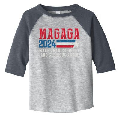 MAGAGA Make America Great And Glorious Again Trump 2024 Toddler Fine Jersey T-Shirt