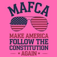 Mafca Make America Follow The Constitution Again Stripe Pom Pom Beanie