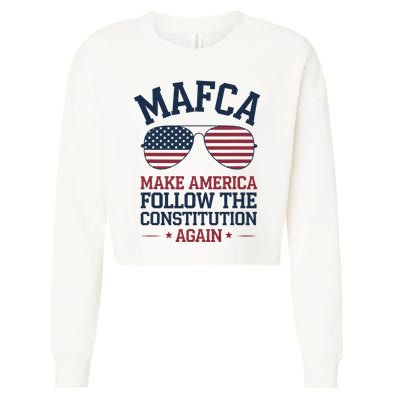 Mafca Make America Follow The Constitution Again Cropped Pullover Crew
