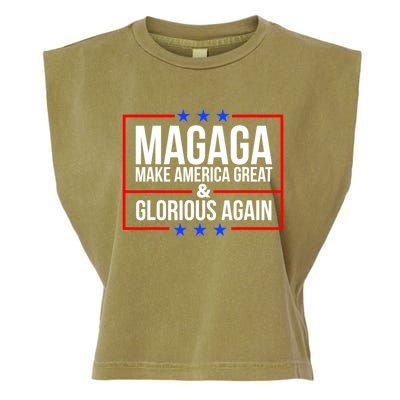 MAGAGA Make America Great And Glorious Again Trump 2024 Garment-Dyed Women's Muscle Tee