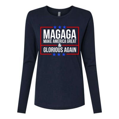 MAGAGA Make America Great And Glorious Again Trump 2024 Womens Cotton Relaxed Long Sleeve T-Shirt