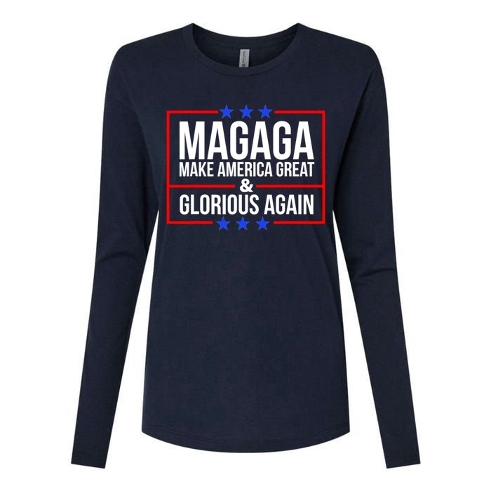 MAGAGA Make America Great And Glorious Again Trump 2024 Womens Cotton Relaxed Long Sleeve T-Shirt