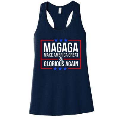 MAGAGA Make America Great And Glorious Again Trump 2024 Women's Racerback Tank