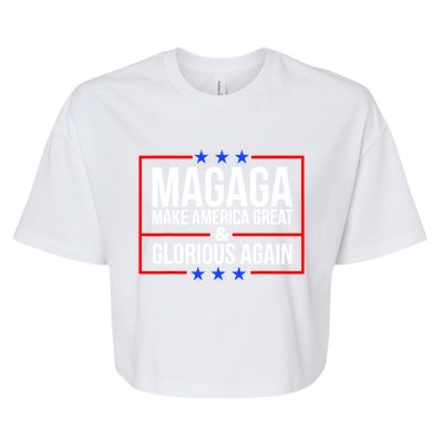 MAGAGA Make America Great And Glorious Again Trump 2024 Bella+Canvas Jersey Crop Tee