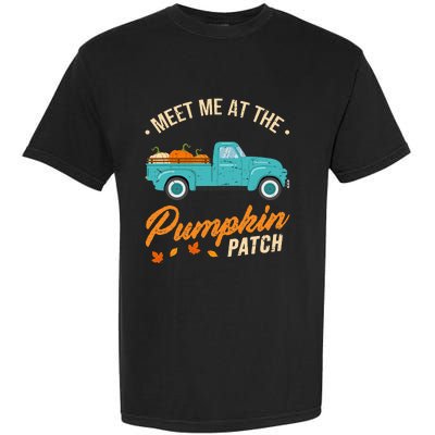 Meet Me At The Pumpkin Patch Truck Halloween Hello Fall 2024 Garment-Dyed Heavyweight T-Shirt