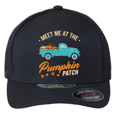 Meet Me At The Pumpkin Patch Truck Halloween Hello Fall 2024 Flexfit Unipanel Trucker Cap