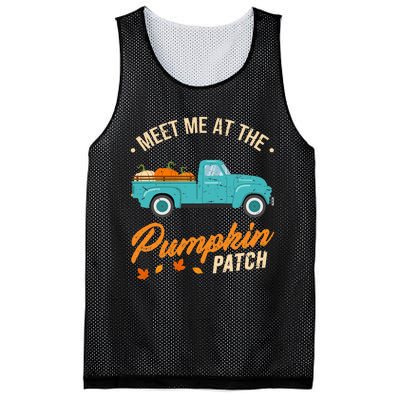 Meet Me At The Pumpkin Patch Truck Halloween Hello Fall 2024 Mesh Reversible Basketball Jersey Tank