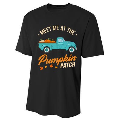 Meet Me At The Pumpkin Patch Truck Halloween Hello Fall 2024 Performance Sprint T-Shirt