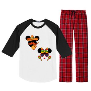 Mexican Mickey And Minnie Cinco De Mayo Couple Raglan Sleeve Pajama Set