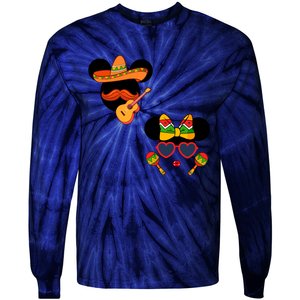 Mexican Mickey And Minnie Cinco De Mayo Couple Tie-Dye Long Sleeve Shirt