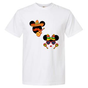 Mexican Mickey And Minnie Cinco De Mayo Couple Garment-Dyed Heavyweight T-Shirt