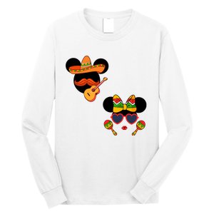 Mexican Mickey And Minnie Cinco De Mayo Couple Long Sleeve Shirt