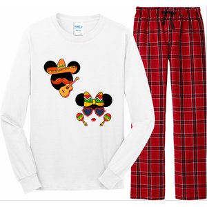 Mexican Mickey And Minnie Cinco De Mayo Couple Long Sleeve Pajama Set