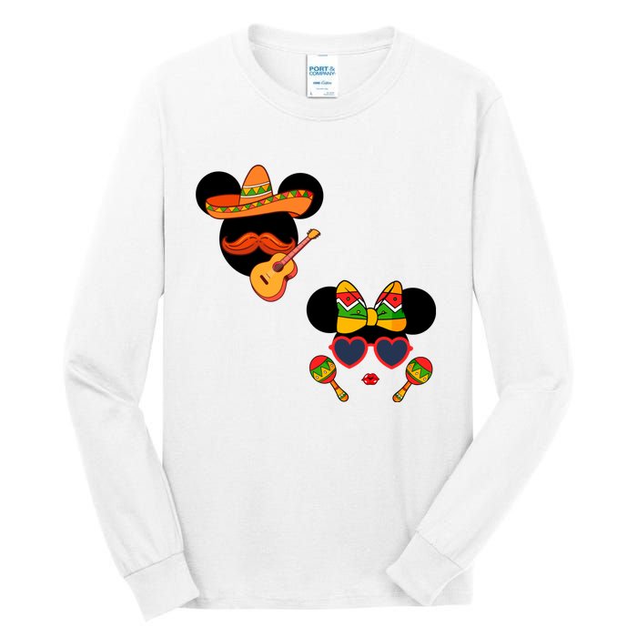 Mexican Mickey And Minnie Cinco De Mayo Couple Tall Long Sleeve T-Shirt