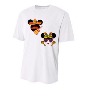 Mexican Mickey And Minnie Cinco De Mayo Couple Performance Sprint T-Shirt