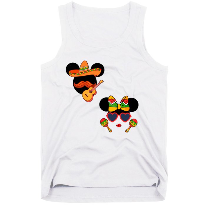 Mexican Mickey And Minnie Cinco De Mayo Couple Tank Top