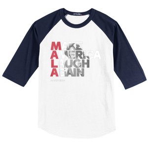 Mala Make America Laugh Again 2024 Kamala Harris President Baseball Sleeve Shirt