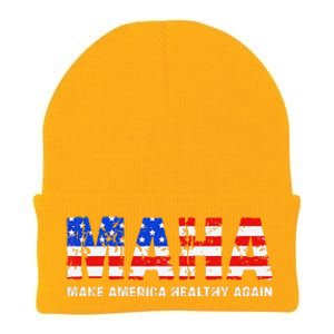 Maha Make America Healthy Again Us Patriotic 4th Of July Knit Cap Winter Beanie