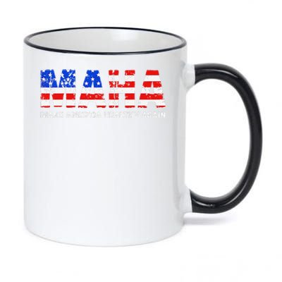 Maha Make America Healthy Again Us Patriotic 4th Of July 11oz Black Color Changing Mug