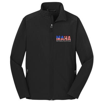 Maha Make America Healthy Again Us Patriotic 4th Of July Core Soft Shell Jacket