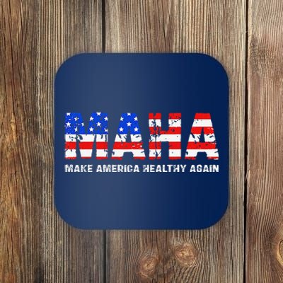 Maha Make America Healthy Again Us Patriotic 4th Of July Coaster