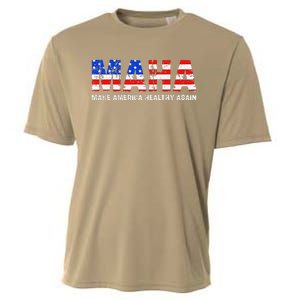 Maha Make America Healthy Again Us Patriotic 4th Of July Cooling Performance Crew T-Shirt