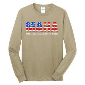 Maha Make America Healthy Again Us Patriotic 4th Of July Tall Long Sleeve T-Shirt