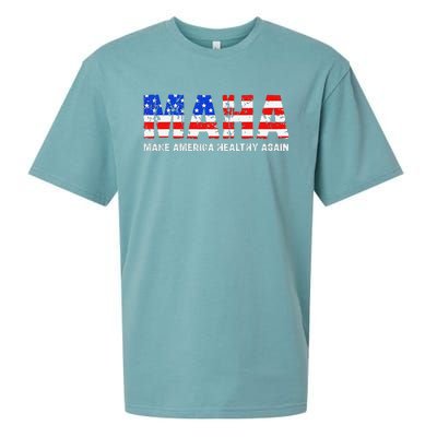 Maha Make America Healthy Again Us Patriotic 4th Of July Sueded Cloud Jersey T-Shirt