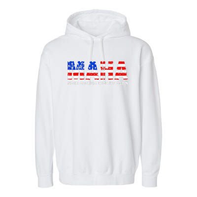 Maha Make America Healthy Again Us Patriotic 4th Of July Garment-Dyed Fleece Hoodie