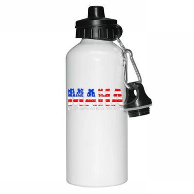 Maha Make America Healthy Again Us Patriotic 4th Of July Aluminum Water Bottle