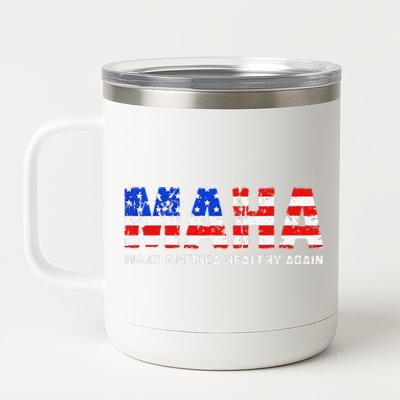 Maha Make America Healthy Again Us Patriotic 4th Of July 12 oz Stainless Steel Tumbler Cup