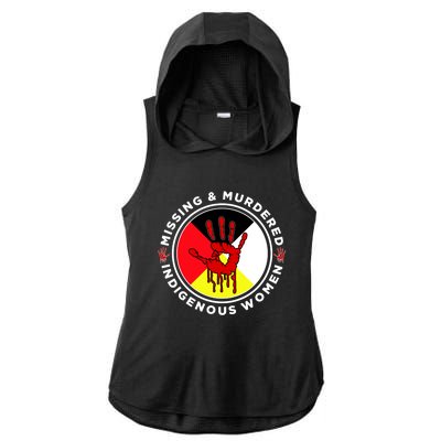 Mmiw Missing And Murdered Indigenous Medicine Wheel Mmiw Gift Ladies PosiCharge Tri-Blend Wicking Draft Hoodie Tank