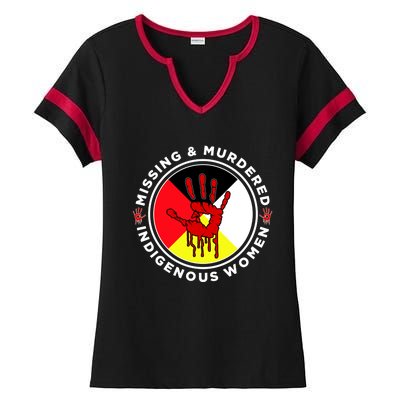 Mmiw Missing And Murdered Indigenous Medicine Wheel Mmiw Gift Ladies Halftime Notch Neck Tee