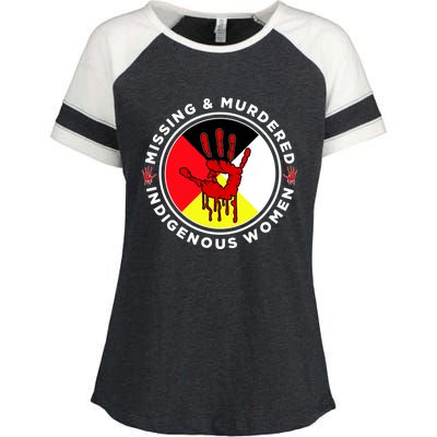 Mmiw Missing And Murdered Indigenous Medicine Wheel Mmiw Gift Enza Ladies Jersey Colorblock Tee