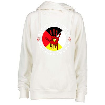 Mmiw Missing And Murdered Indigenous Medicine Wheel Mmiw Gift Womens Funnel Neck Pullover Hood