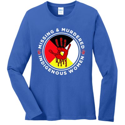 Mmiw Missing And Murdered Indigenous Medicine Wheel Mmiw Gift Ladies Long Sleeve Shirt