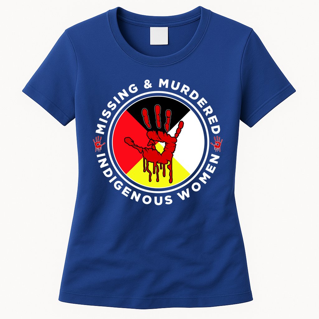 Mmiw Missing And Murdered Indigenous Medicine Wheel Mmiw Gift Womens T-Shirt