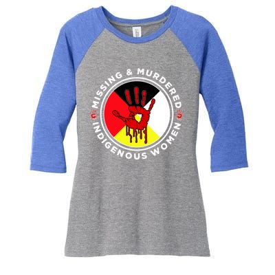 Mmiw Missing And Murdered Indigenous Medicine Wheel Mmiw Gift Women's Tri-Blend 3/4-Sleeve Raglan Shirt