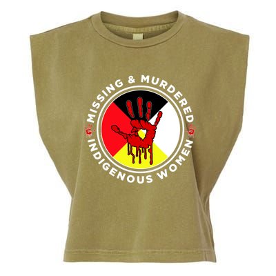 Mmiw Missing And Murdered Indigenous Medicine Wheel Mmiw Gift Garment-Dyed Women's Muscle Tee