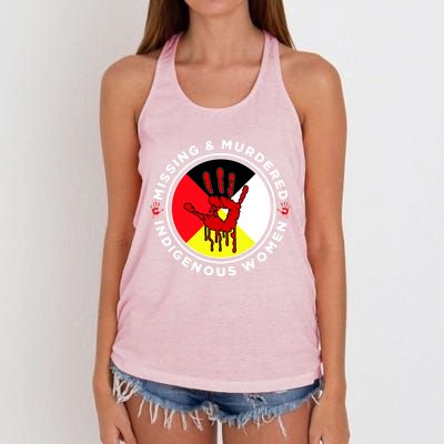 Mmiw Missing And Murdered Indigenous Medicine Wheel Mmiw Gift Women's Knotted Racerback Tank